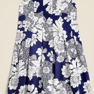 J. Crew Kids Floral Dress in Navy and White